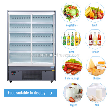 Tampilan Minuman Komersial Display Double Door Freezer